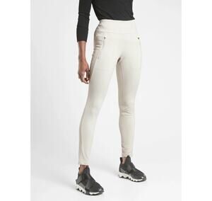 Athleta Pants Ivory Peak Hybrid Fleece Tight Outdoors Apres Ski Womens Size S